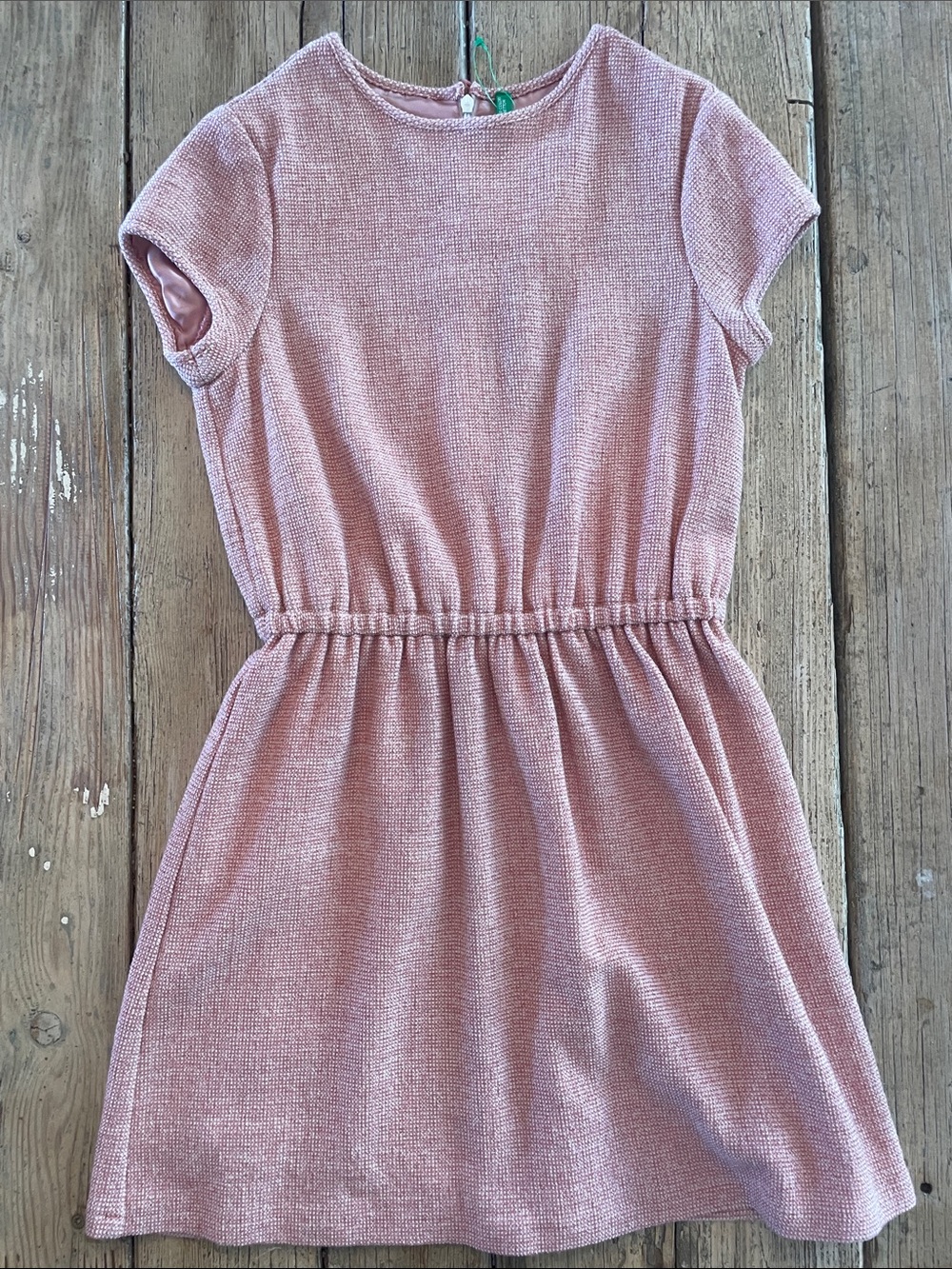 United Colors Of Benetton Girls Dusty Rose Knit Elastic-Waist Dress